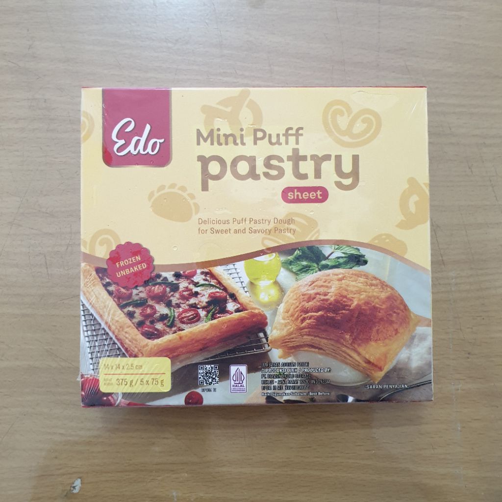 Edo Puff Pastry Sheet 375gram / Zuppa Soup / Frozen Beku Instant
