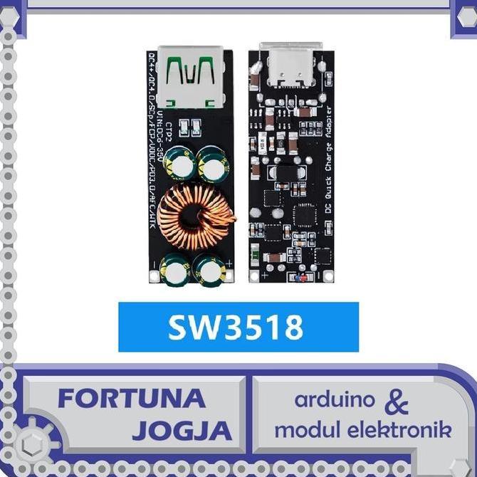 Module Buck Stepdown 6-35V To Usb Quick Charger Sw3516 / Sw3518 Vooc Qc4.0 Pd