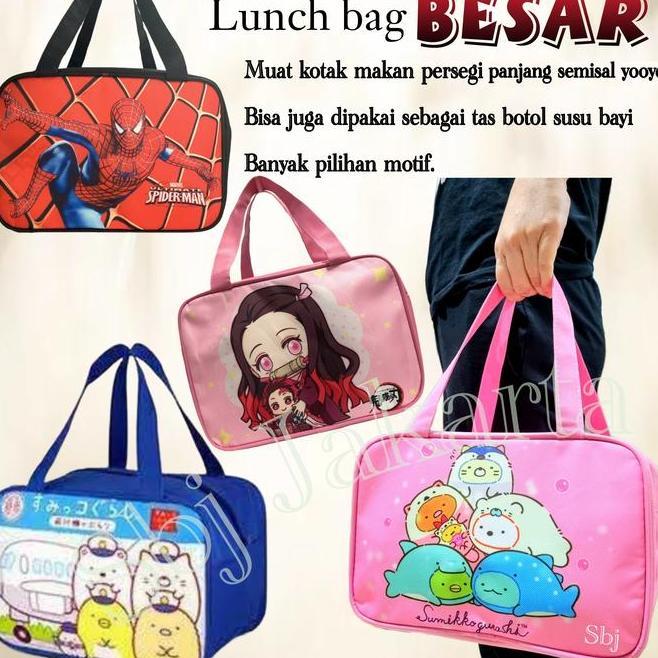 Lunch Bag Tas Bekal Insulated Lunch Bag Sumiko Sanrio Ukuran Besar Top