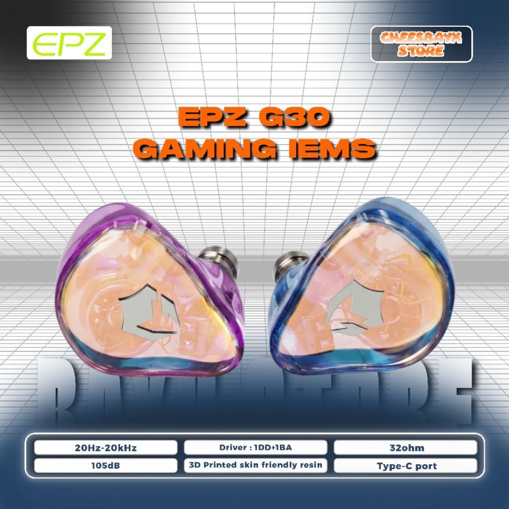EPZ G30 Earphone Gaming 1DD+1BA Driver In Ear Monitor Earphone With Boom Mic