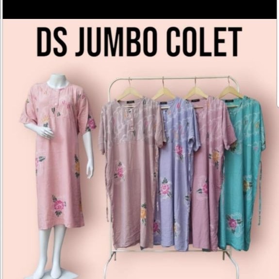 Daster jumbo batik Pekalongan RISNA LD 130 PB 110 kancing depan halus tidak luntur tebal