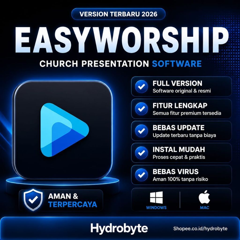 EasyWorship 7 + Alkitab TB + Database Lagu + Video Background Full Version Original Lifetime (WIN)