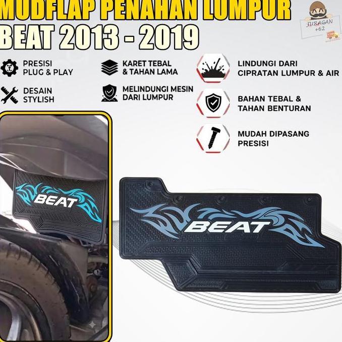 Promo MUDLAP BEAT OLD ESP FI 2013 - 2019 MUDFLAP MUD LAP FLAP PENAHAN LUMPUR MOTOR HONDA Diskon