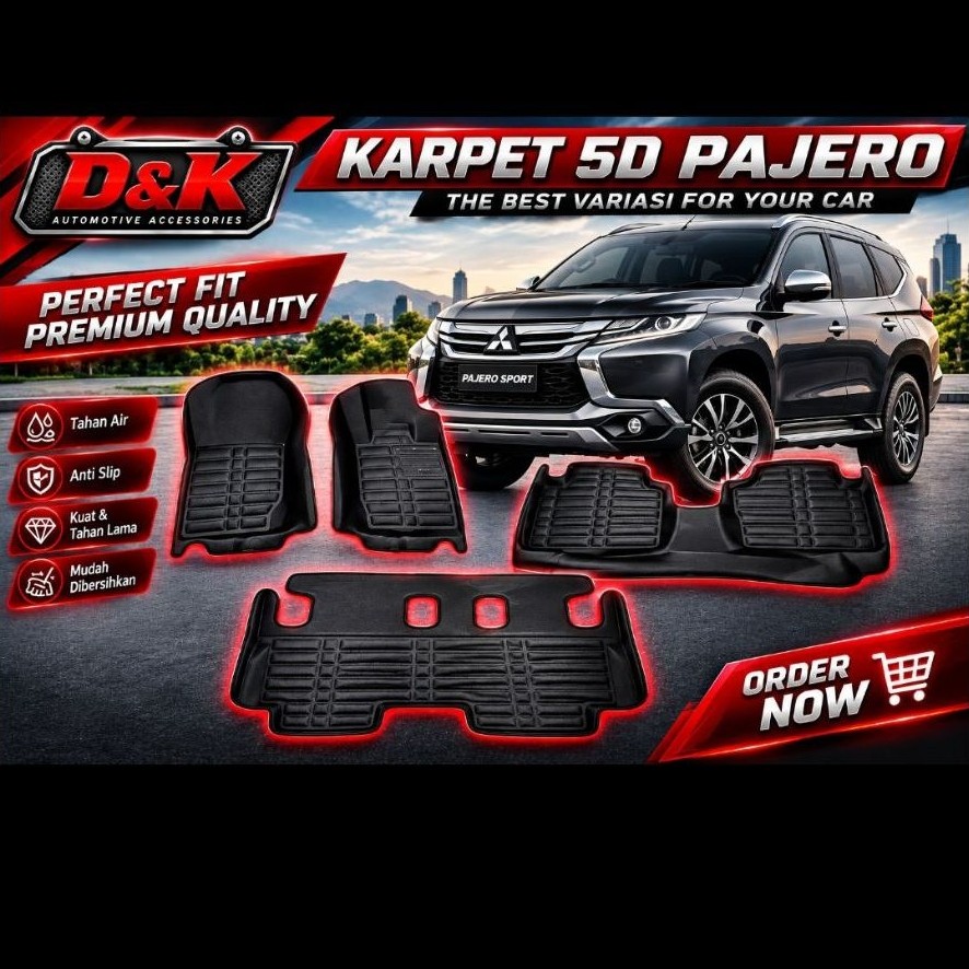 karpet mobil car 5D 3D Pajero sport