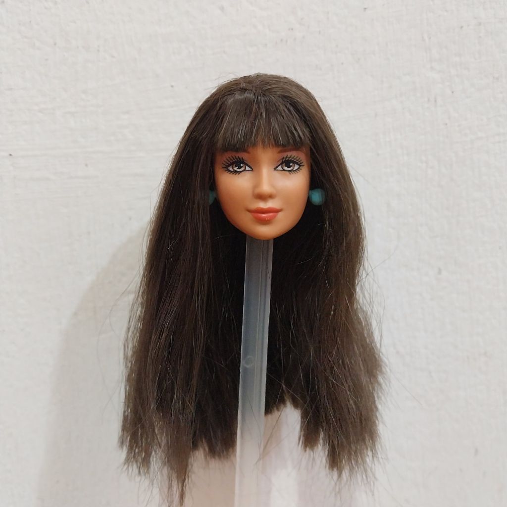 Head Barbie Kayla Bead Party Kepala Mattel Official Boneka Second Preloved Jadul Collector