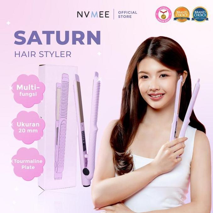 regazon.id - nvmee - catokan pelurus rambut saturn hair styler mudah digunakan