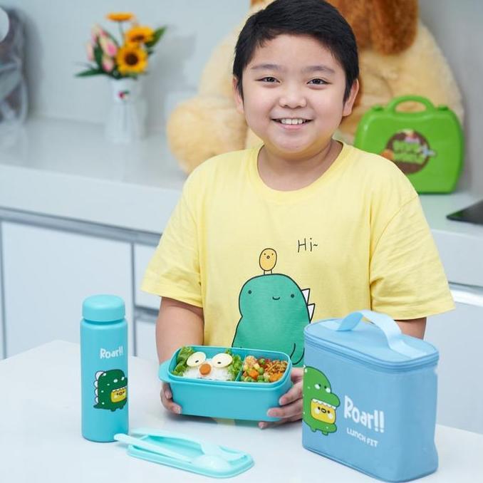Dingdong- Cpm Jennie Kids Lunch Box Set September Biru Kotak