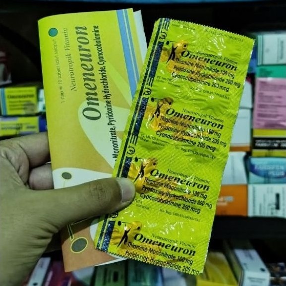 Omeneuron Tablet Vitamin Neurotropik ( Obat Kebas, kesemutan, Kram, dan Kaku. )