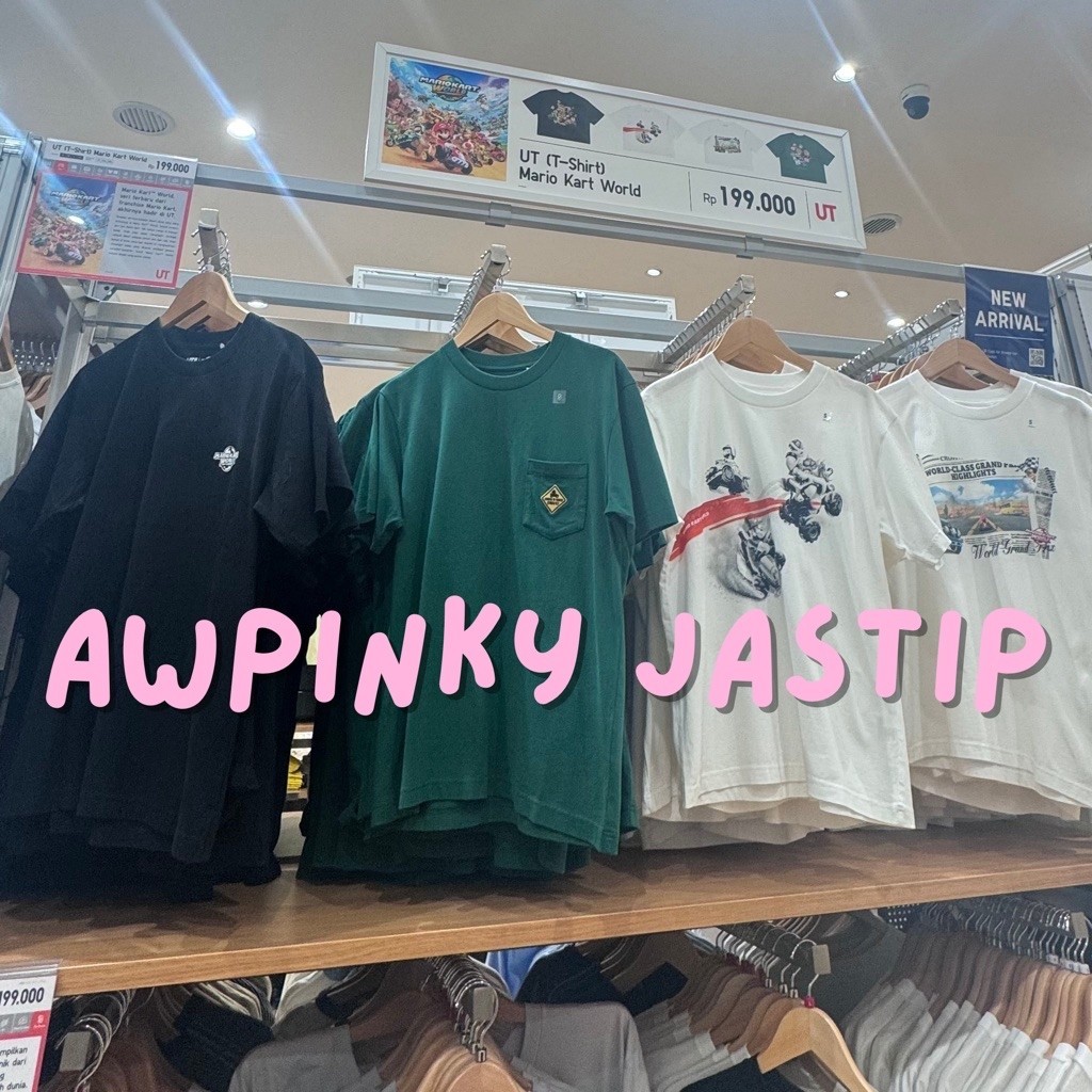 JASTIP UNIQLO UT MARIO KART WORLD KAOS LENGAN PENDEK UNISEX