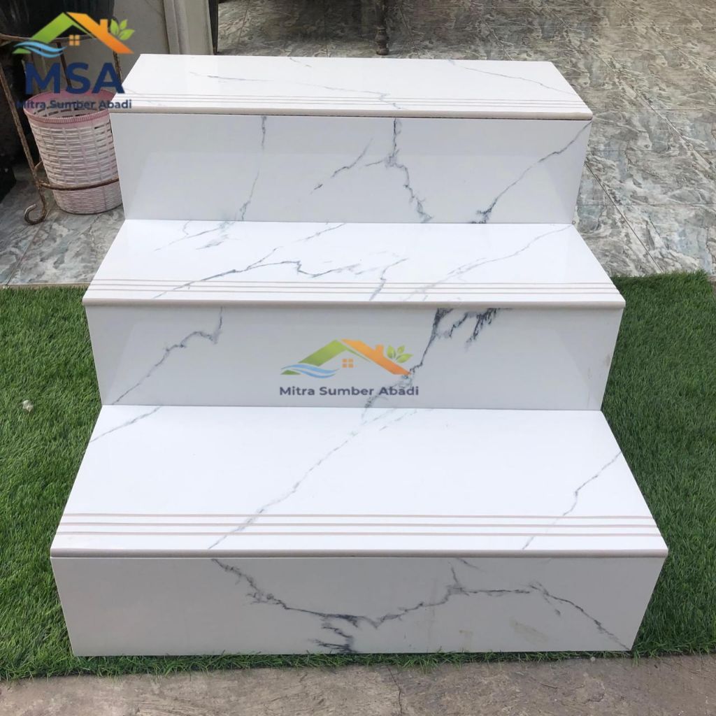 1 Set Granite Tangga 30X80 20X80 | 30X80 25X80 | 25X80 20X80 | Alegra White