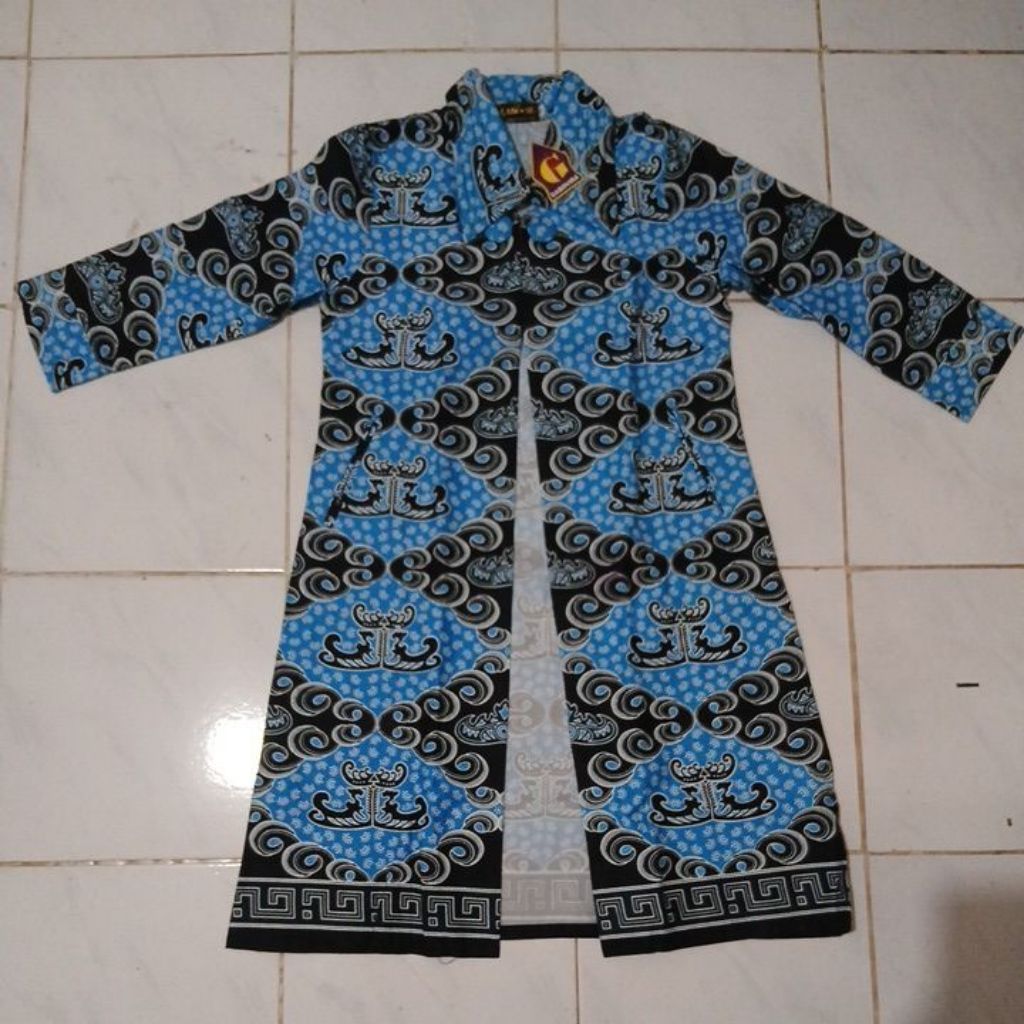 Gabovira Batik Wanita Khas Lampung Model Tunik/Blouse Panjang