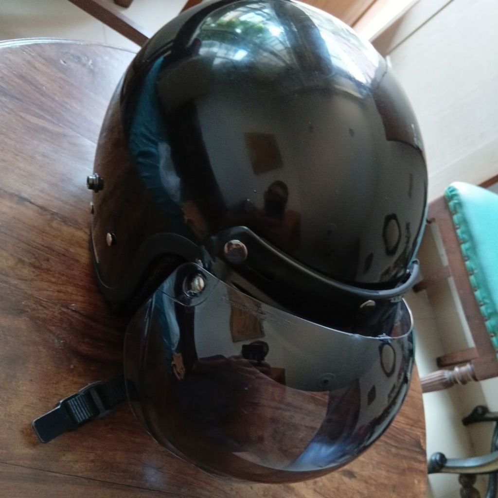 Helm Retro Classic Half Face + Visor Smoke | Helm Motor VintageHelm Retro