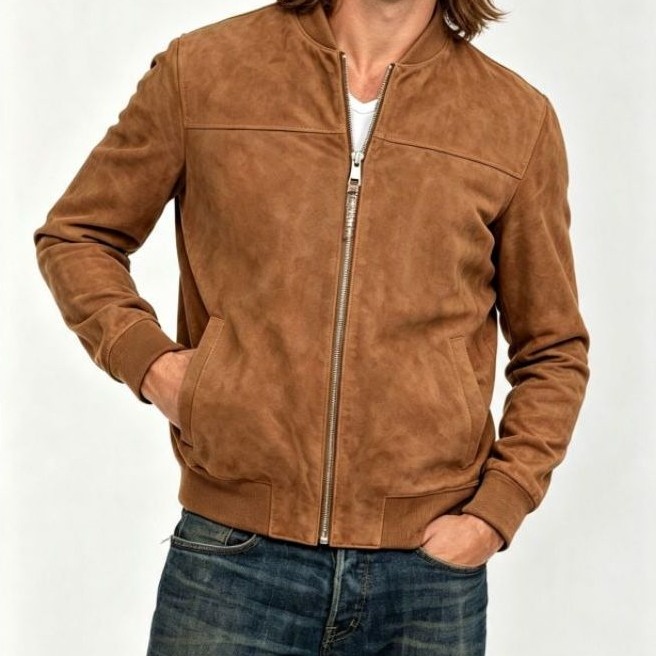 Jaket bomber suede premium - Jaket bomber pria - Bomber pria