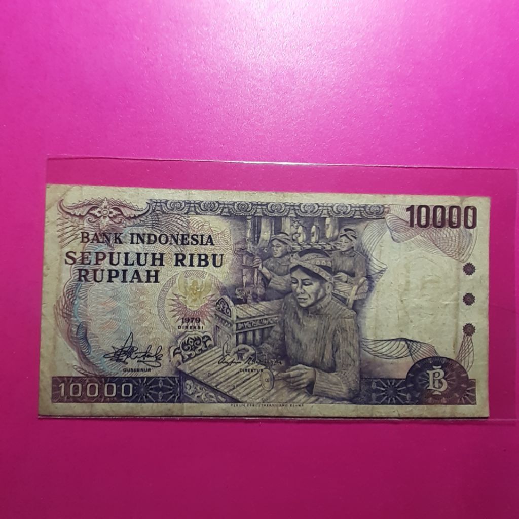 uang 10000 rupiah gamelan 1979