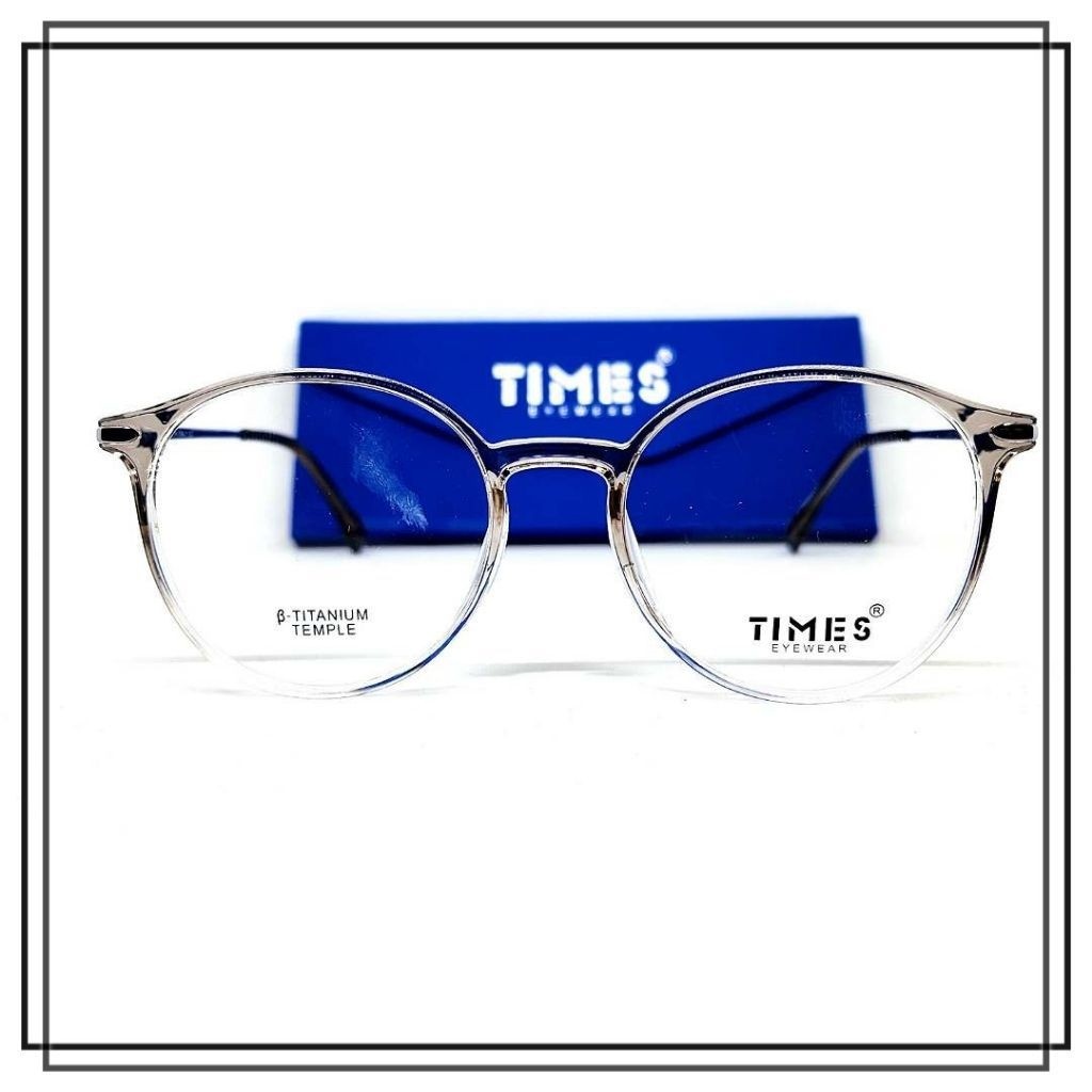 FRAME KACAMATA TITANIUM TIMES 2362 Model Bulat Keren Elegan Gagang LENTUR Kualitas Bagus ORIGINAL BR