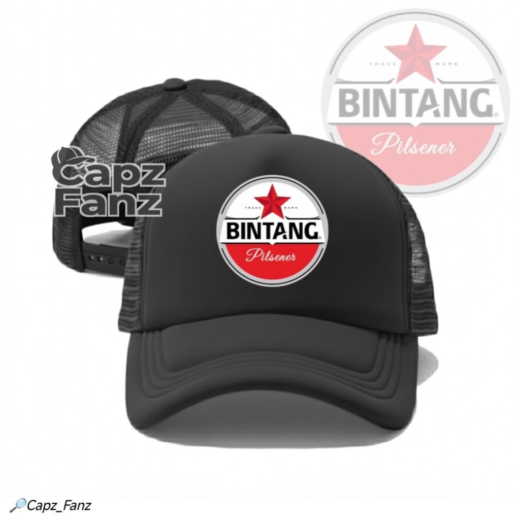 Topi Bintang Bali Trucker / Topi Jaring Pria Wanita
