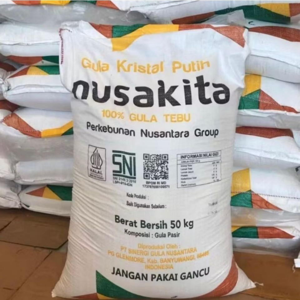 1 Sak Gula Pasir Nusakita Loss 50kg/Gula Pasir Loss 50kg