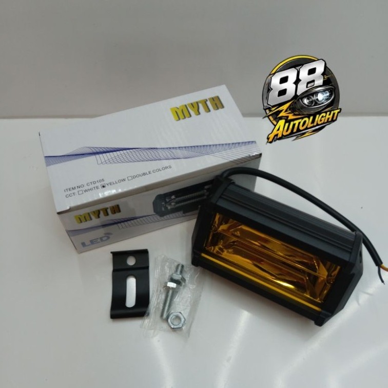Lampu Tembak Sorot Led 24 Mata MYTH Cree Kuning Lampu Tembak Led Motor Mobil 12-24 Volt
