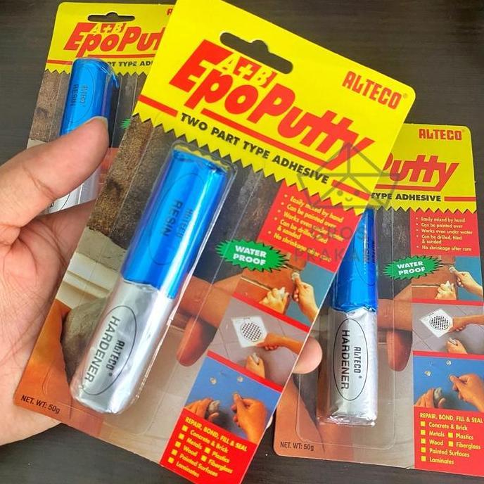 FKINAPE Perekat Serbaguna EPO PUTTY 50gram Lem Resin Epoxy Waterproof Tahan Air Lem Multifungsi Tamb