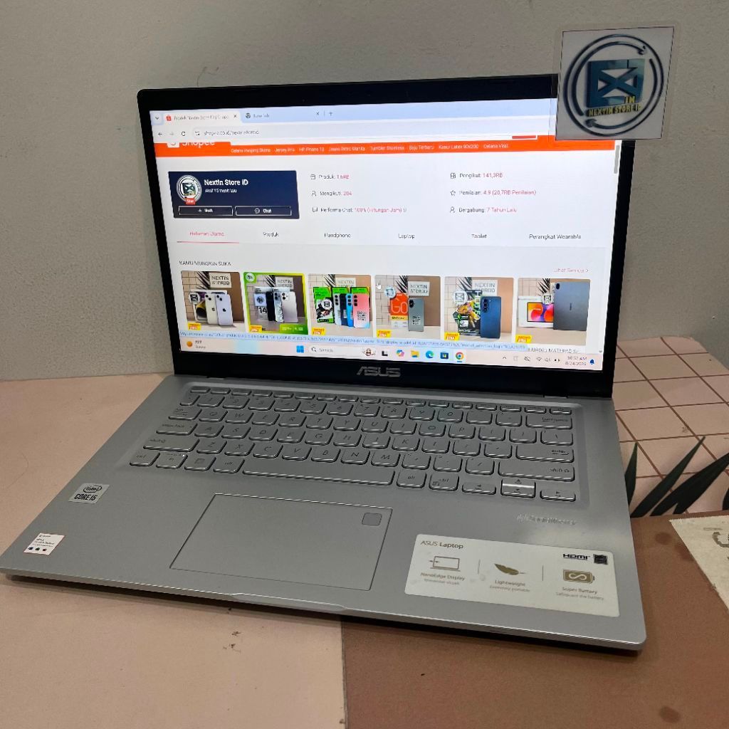 LAPTOP ASUS VIVOBOOK X415JAB-A416JA CORE i5 1035G1 8GB / 12GB SSD 256GB 14 INCH SECOND BERGARANSI RE