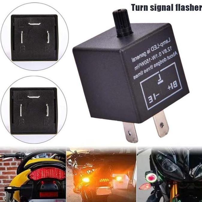 TSUZEMON Relay 3 Kaki Flasher Sein Led Relay 12 Volt Flasher Bullaes Relay Sen 3kaki universal Flase