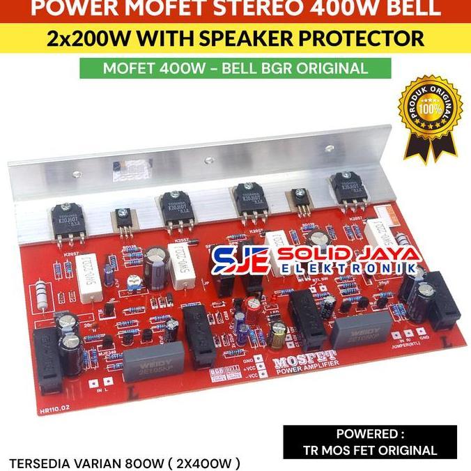 Dj- Kit Power Mofet 400W Stereo Tr Final 400 Tt Amplifier Bell Bgr