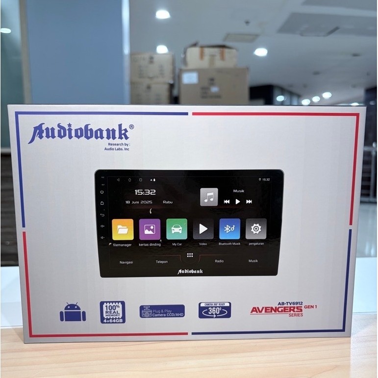 4/64GB 360 Audiobank android headunit mobil