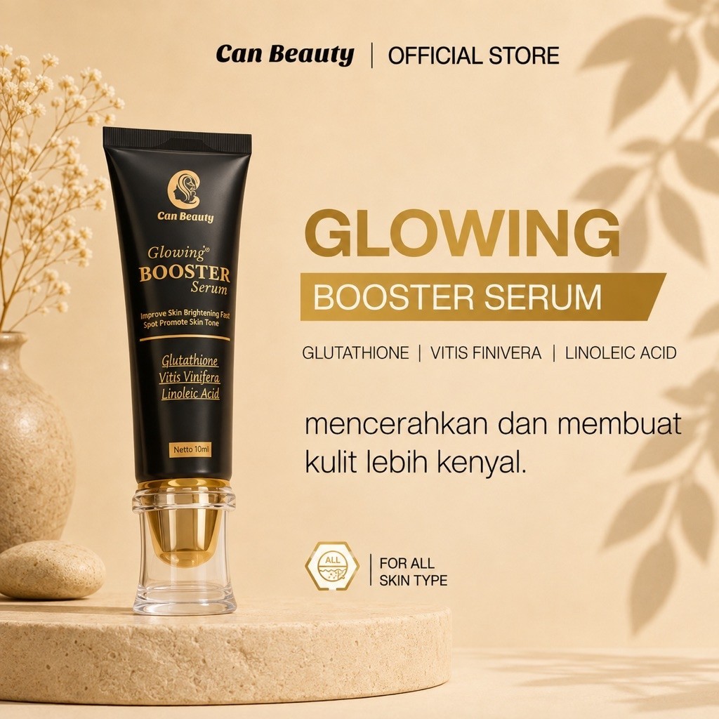 Can Beauty Serum 10ml | Acne Serum & Glowing Booster | Serum Wajah Niacinamide Glutathione