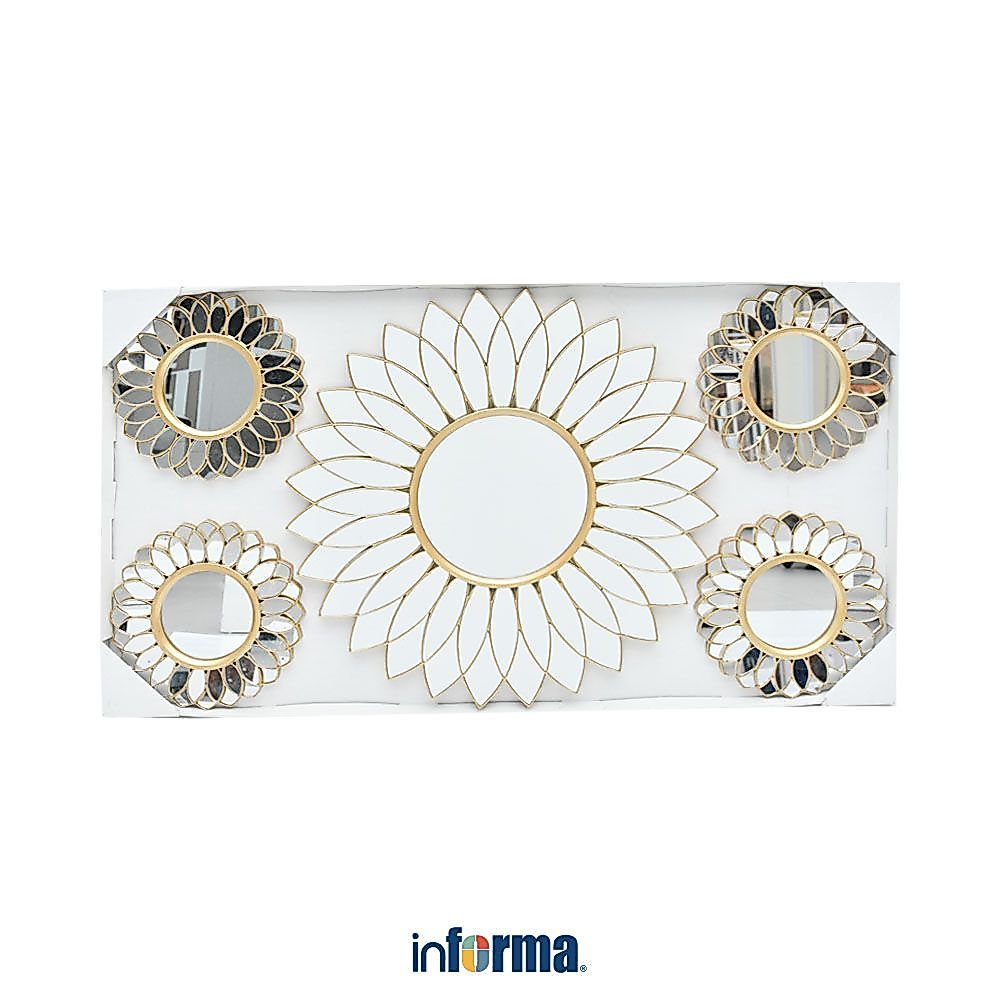 Informa Hiasan Dinding Set 5 pcs Km35 - Gold Wall Art Dekorasi Dinding Wall Decoration Pajangan