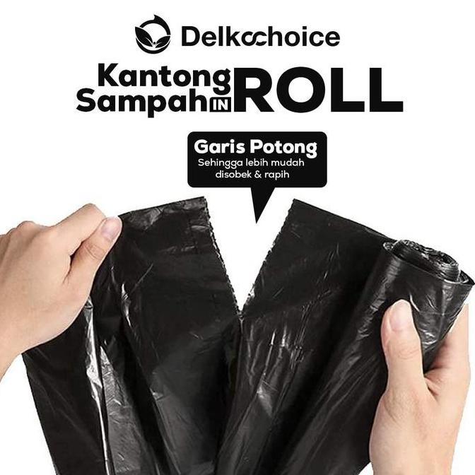 Trash- Kantong Plastik Sampah Pack Trash Bag Tebal Anti Bocor Jumbo Hitam Delkochoice