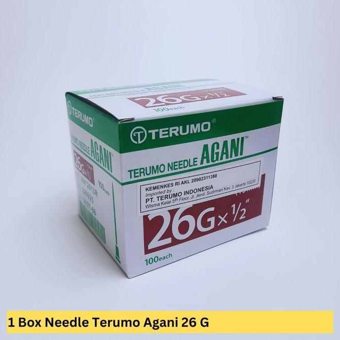 Needle 26G Terumo Box 100 Pcs / Needle Terumo 26 G Agani