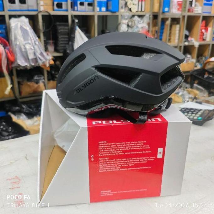 Polygon Helmet Road Gale Size M (53-56Cm) L (56-58Cm) Maglink Matt Black White Blue - Helm Sepeda Po