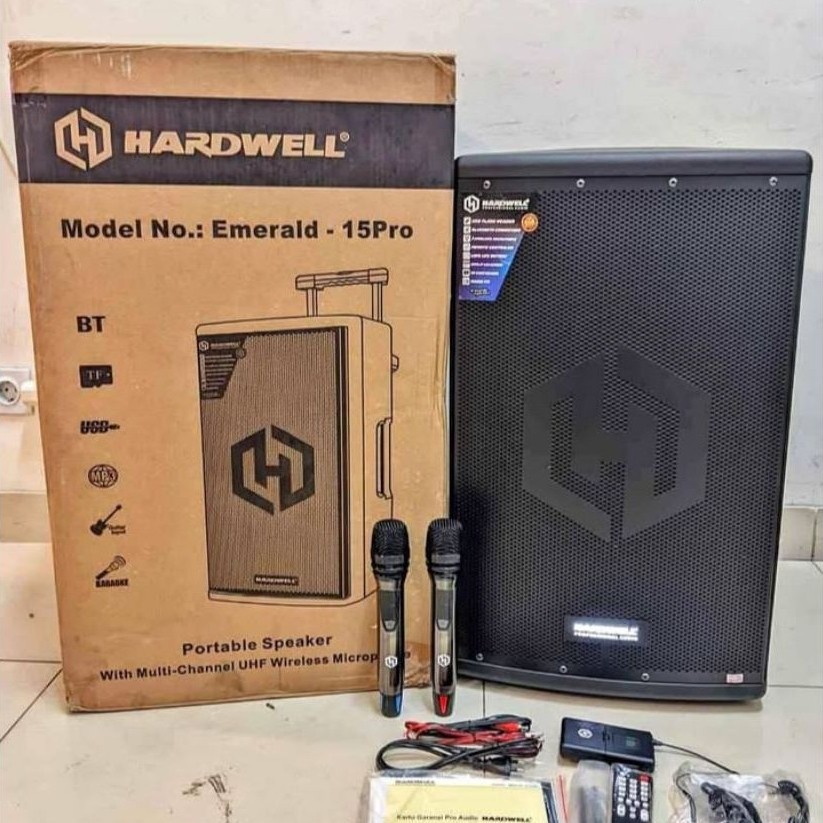 Speaker aktif hardwell emerald 15pro speaker portable hardwell emerald emerald 15 pro