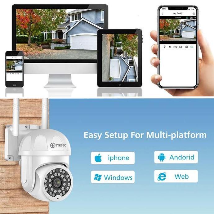 Inti- Eyesec Cctv Outdoor 1080P Ip66 Stc Ip Camera Cctv Wifi Eyesec Apps Tuya
