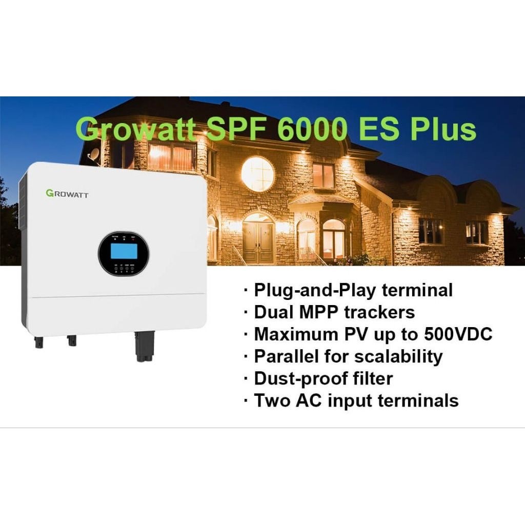 Growatt hybrid inverter Spf 3kw 5kw 6kw Es Off Grid