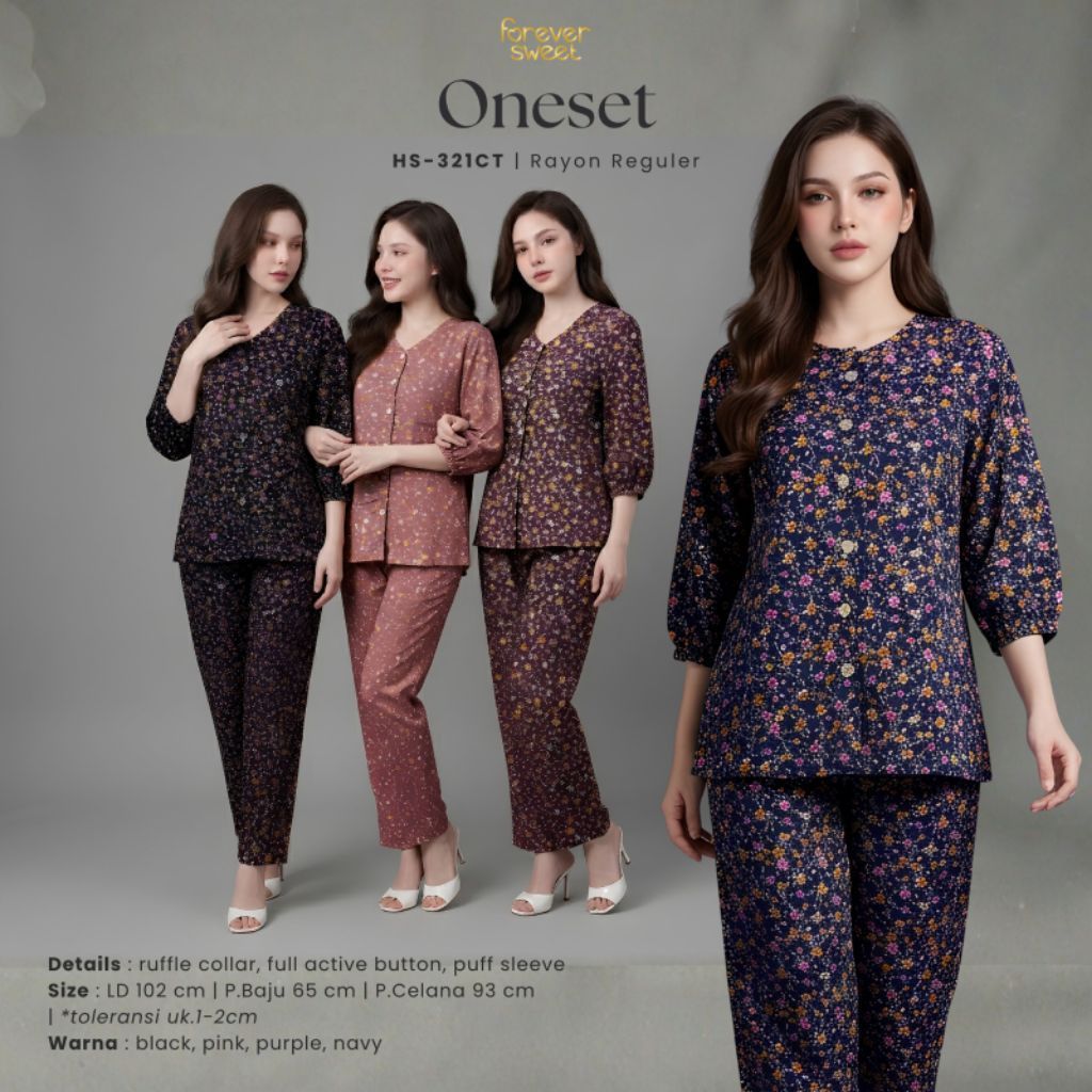 FOREVER SWEET ONE SET SETELAN WANITA BAHAN RAYON