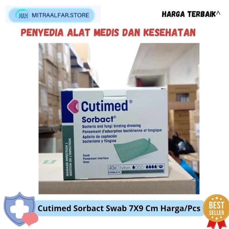 Cutimed Sorbact Swab 7X9cm 10x10cm PerPcs