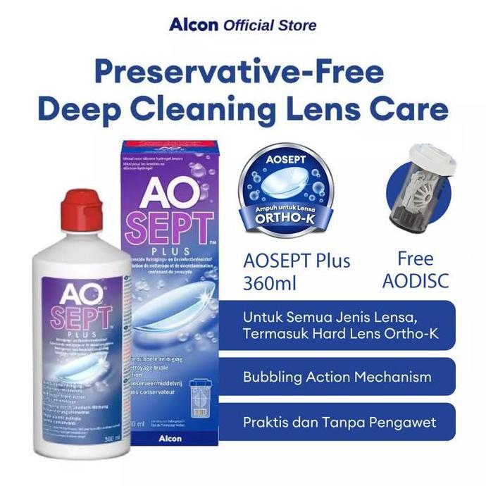 Aosept Plus Solution 360 ml | Cairan Pembersih Softlens