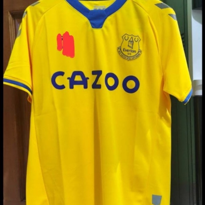 Import Jersey bola Retro Everton Away  2020/2021 kuning 20/21 grade ori official