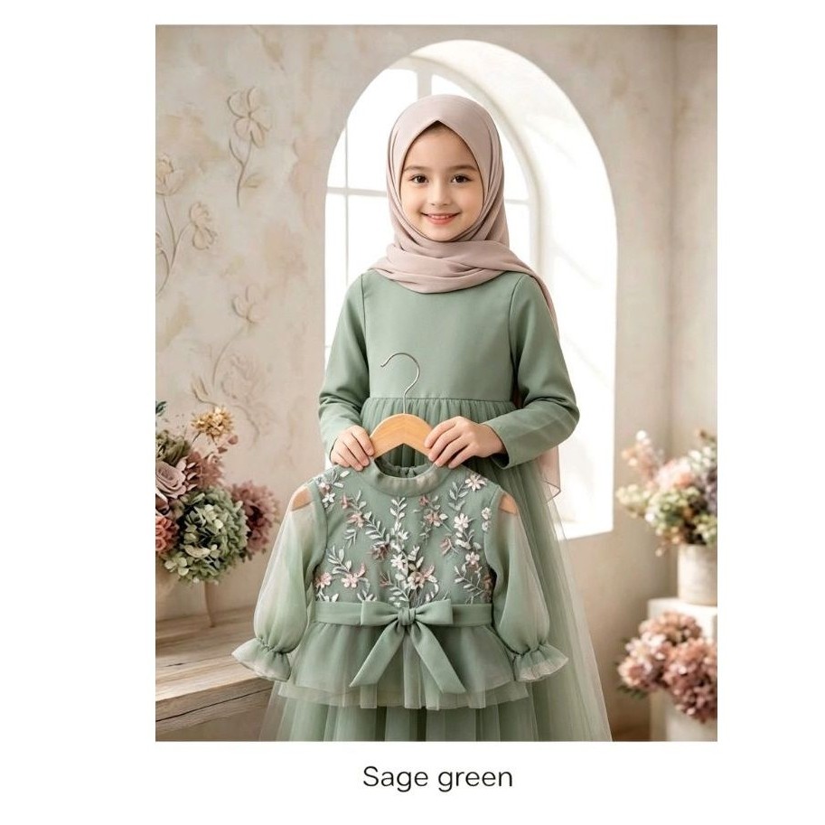 Omara Couple Ibu & Anak Organza Mix Tile
