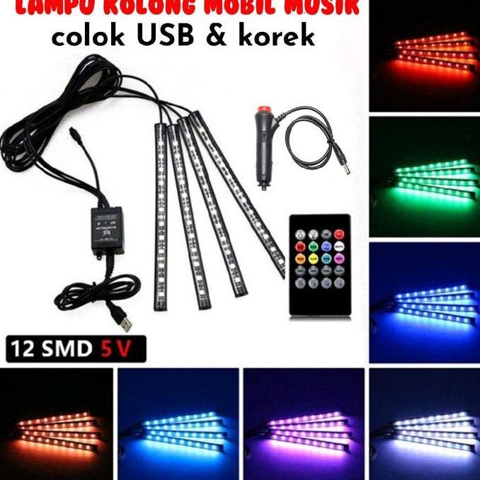 VATGUVOH Lampu LED Kolong mobil SENSOR MUSIK