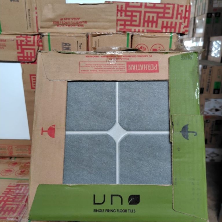 keramik 25x25 kw1 Asahi dark grey UNO TERMURAH