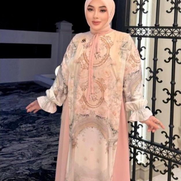Shellasaukia Dress Gamis Mewah Tanpa Hijab Terbaru Original Shellasaukiashop Baju Syar'i Hijabchic L