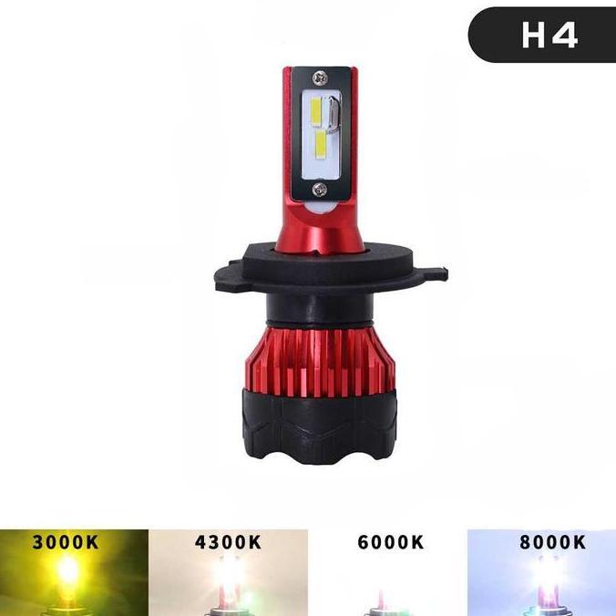 2 pcs lampu depan mobil h4 led zes headlht wateroof super terang