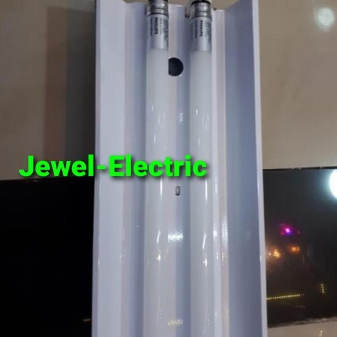 Kap Lampu T8 TKO 2x18/2x8w Set Led Philips 8w Ecofit PHILIPS T8 8watt