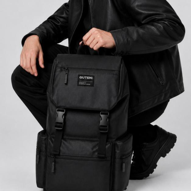 GUTEN inc - Tas Ransel Pria Backpack Gerywolf Expandable 35L Waterproof Hitam Laptop Bag Large Capac