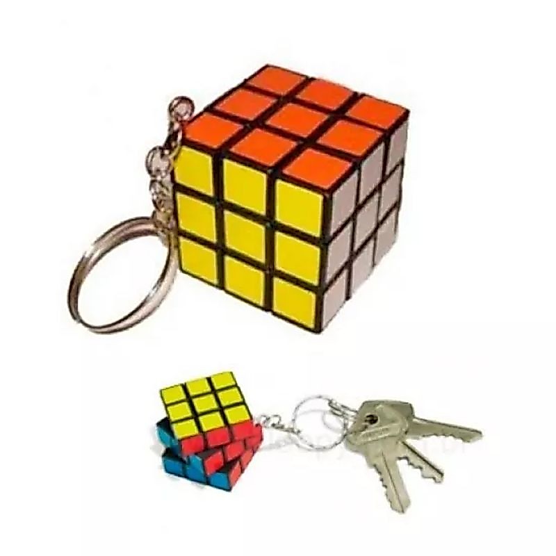 Gantungan Kunci motif  Rubik 3x3 mini satuan