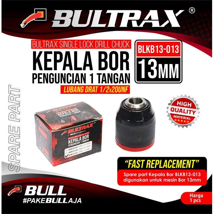 Bultrax spare part kepala bor 13mm BLKB13-013