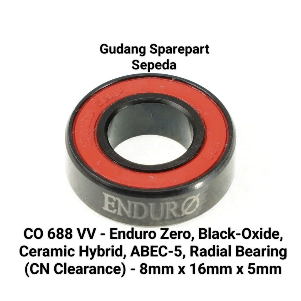 Hub Freehub Bearing Ceramic Zero Enduro Bearing CO 688 VV - Enduro Zero, Black-Oxide, Ceramic Hybrid