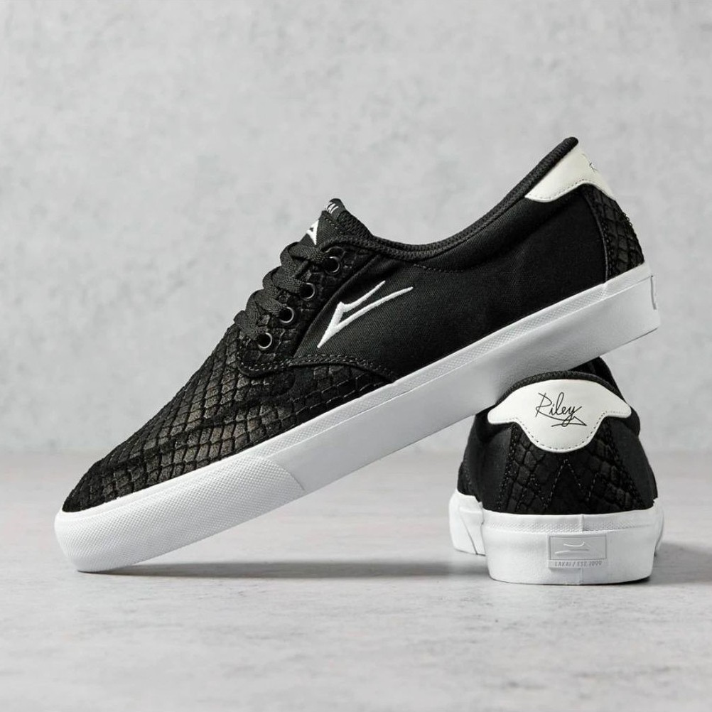 Lakai Riley 3 Black Snake Suede shoes